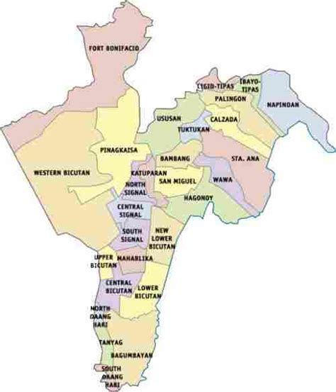 Map of Taguig.